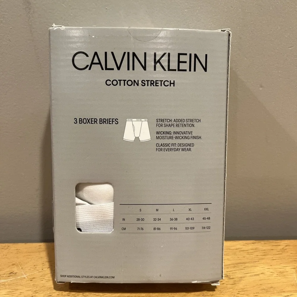 Calvin Klein Men's Boxer Briefs Underwear‎ 3-Pairs White Sz: XL NB2616